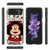 Cute Mafalda Case for Samsung Galaxy Z Flip4 Flip3 5G PC Hard Cell Phone Shell Z Flip 4 3 Black Coque Zflip4 Zflip3 Cover