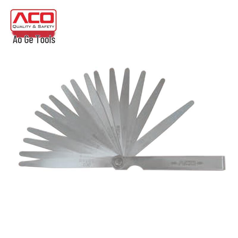 ACO 32-Piece Feeler Gauge Set (0.03-1.00mm) Hardened Steel