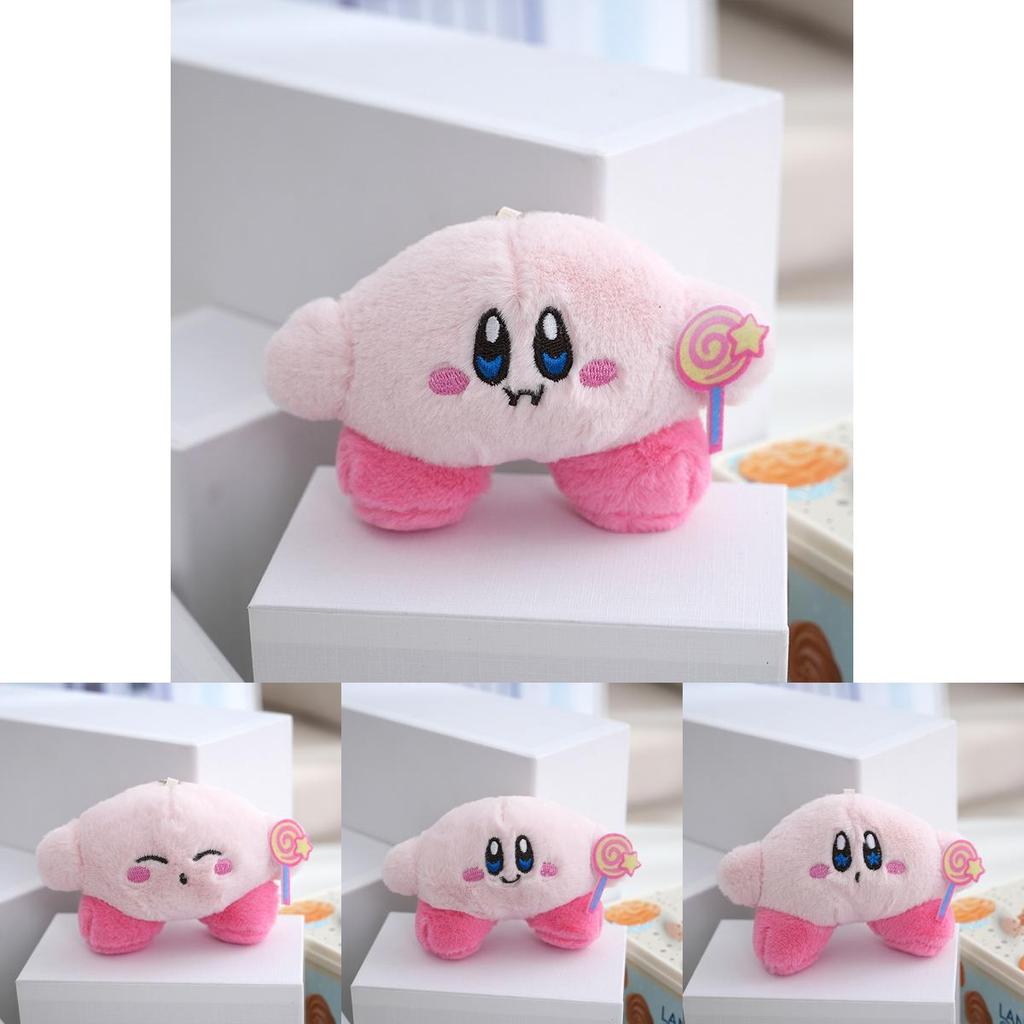 Adorable Star Kirby Plush Toy Keychain Cute Backpack Doll Soft Stuffed Animal