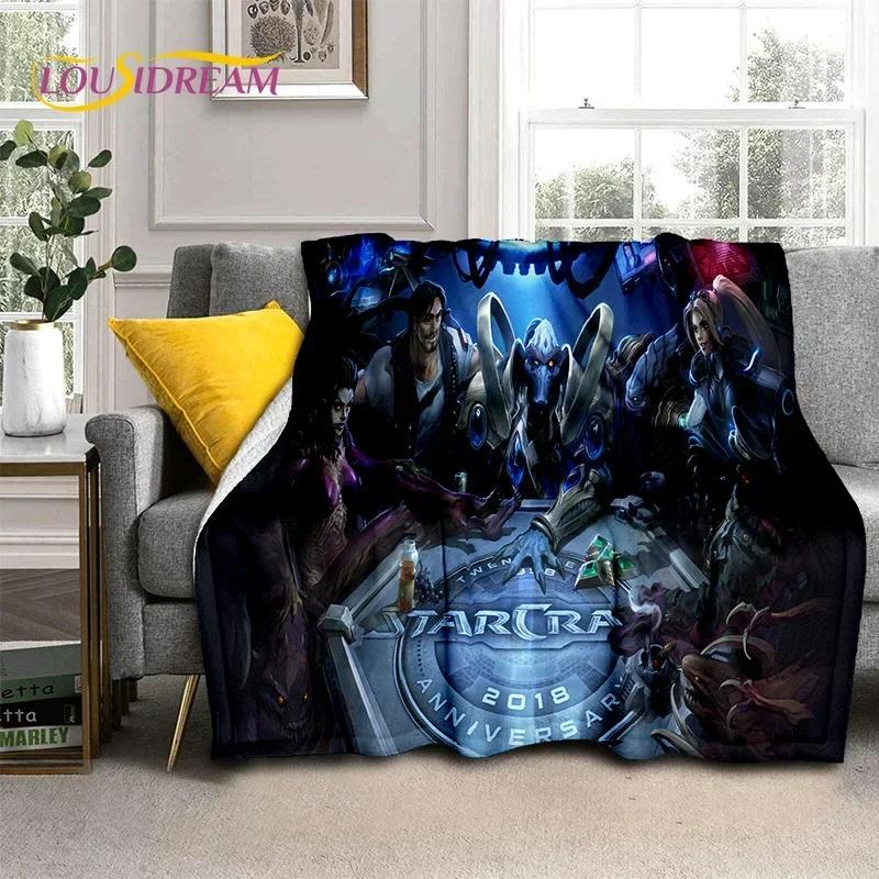 3D StarCraft Classic Game Gamer Blanket,Soft Throw Blanket for Home Bedroom Bed Sofa Picnic Travel Office Rest Cover Blanket Kid