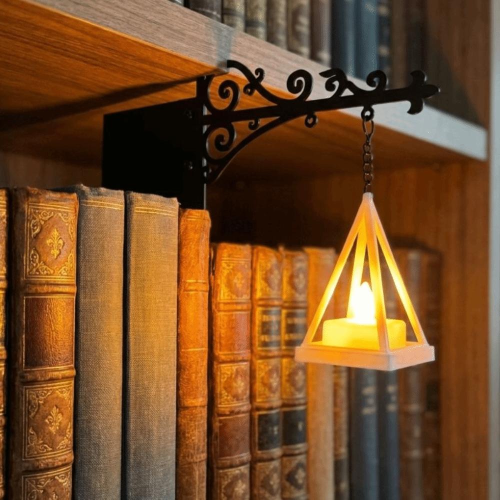 Decorative LED Book Nook Lamp Warm White Light Pumpkin Ghost Lantern Dorm Room