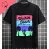 Unisexs South Beach Miami Retro Vibes Print Tshirt With Vintage 80s Design Casual Shortsleev Crewneck Pure Cotton Tshirt