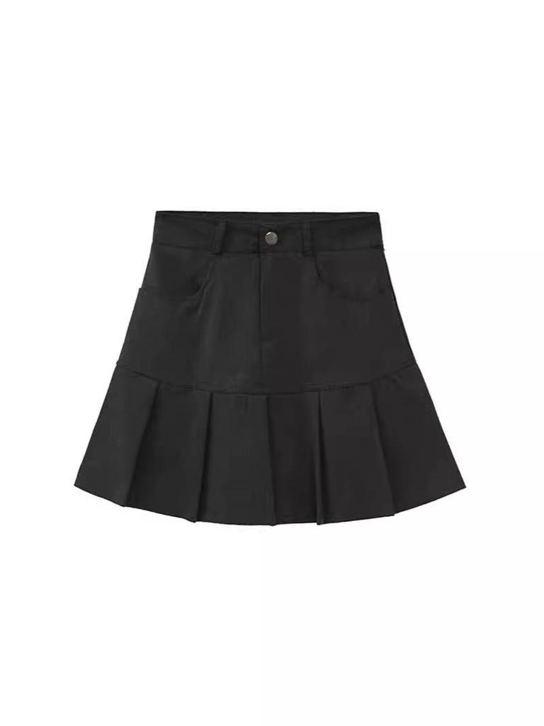 2024 Summer Women's Plus Size A-Line Fishtail Skirt with Pockets, Korean Style