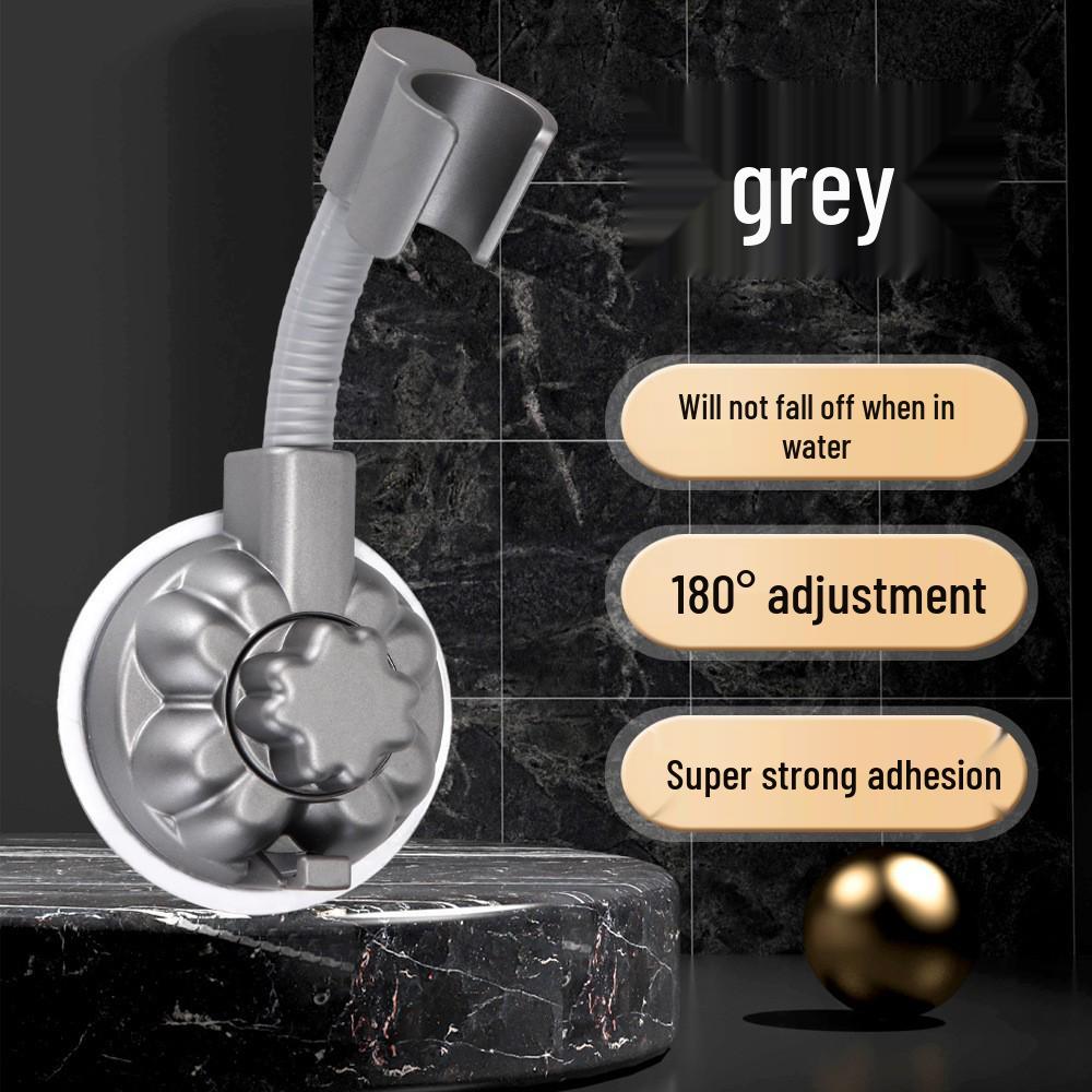 Universal No-Drill Shower Bracket: Handheld Spray Hose Rack with Fixed Exposed Mount