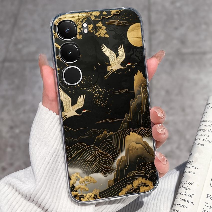 Cute Casing For Vivo Y19s Y19 Y17s Y17 Y16 Y15 Y13 Y12 Y11 Phone Covers Cute Penguin Frog Housing Clear TPU Non Slip Silicone Soft Shell For Vivo Case