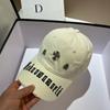 Cross Personality Washed Ripped Cap Street Versatile Punk Style Embroidery Alphabet Baseball Cap