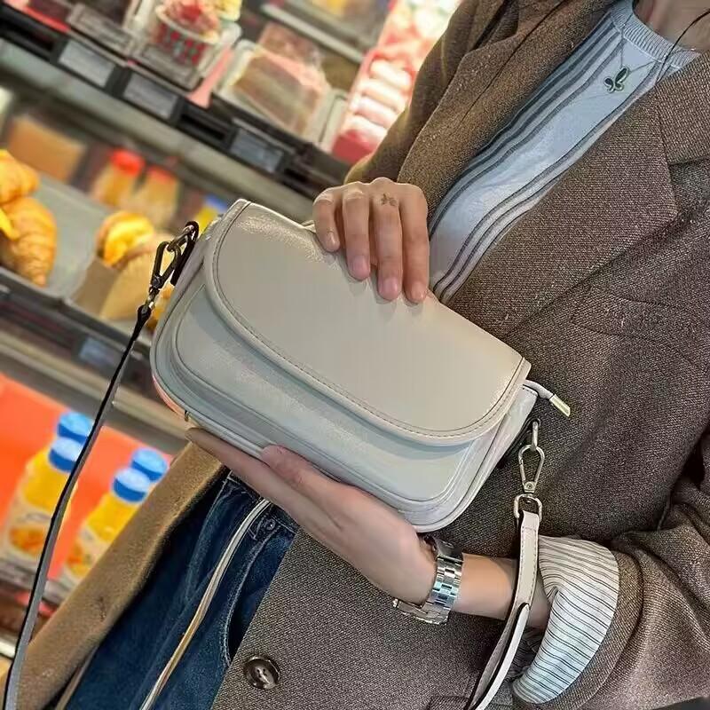 Bags Women's Messenger Bags Leather Small Square Bags Cowhide Shoulder Bags Retro Small Bags