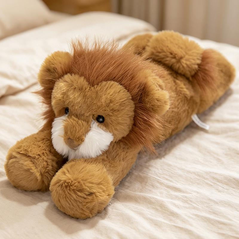 Animale sdraiato con braccia lunghe Peluche con braccia pesate Morbido cuscino di peluche Maiale Leone Coniglio Mucca Elefante Bambola Regalo per Bambini e Bambine