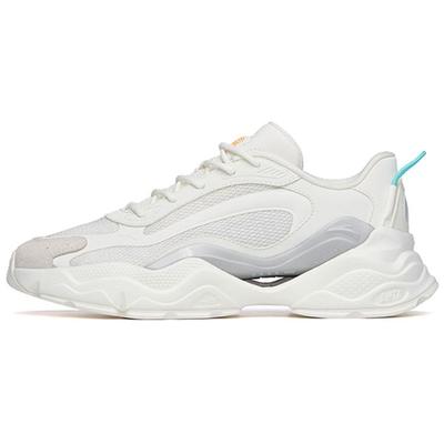 Millennium Fabric Synthetic Leather Shock Absorbing Non-Slip Wear-Resistant Low-Top Casual Shoes Women Sneaker Ivory-White 122228890-5