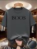 New Unisexs Trendy Short Sleeved Round Neck Tshirt with Letter Print Pattern Sporty and Comfortable Summer Casual Top