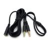 3.5mm Male To Female Cable 1 Female To 2 Male 3.5mm Head Splitter for Headset Headphone Extension Connection Cable