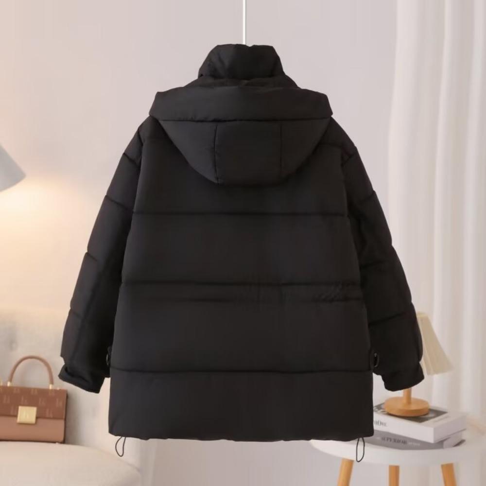 Women Winter Plus Size Parka Loose Sweet Fashion Oversized Hooded Thicken Warm Cotton-padded Coat
