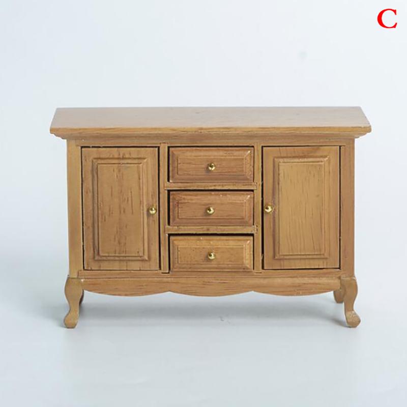

1Pc Miniature Closet Tv Book Bedside Table Cabinet Dollhouse Furniture Decor C