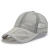 Men's Breathable Mesh Summer Cap - Hollow Visor Sun Hat for Middle-Aged Men, Outdoor UV Protection Baseball Cap