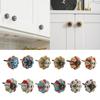 1PC Ceramic Material European Style Cabinet Handle Home Decoration Door Handle Luxury Pumpkin Shape Vintage Multicolor