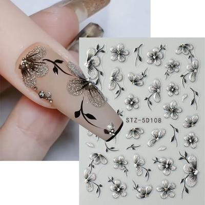 Internet-Promi Relief-Nagelsticker 5D Dreidimensionaler Sticker, Langlebiger Und Fester Nageldekorations-Patch
