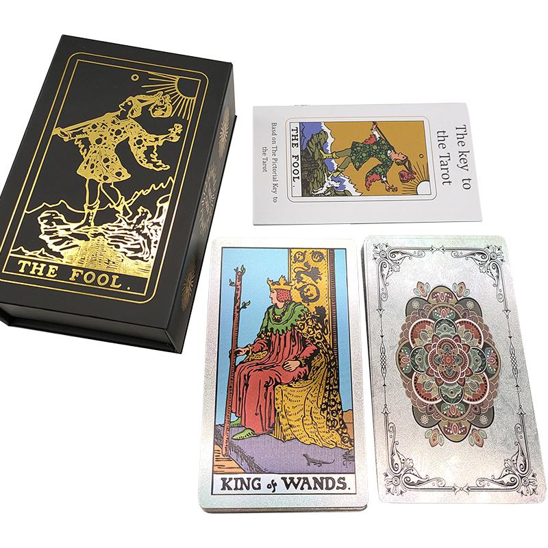 New Plastic Rider Waite Tarot Hot Stamping Gold Foil Tarot Exquisite Board Game Divination Cards For Collection