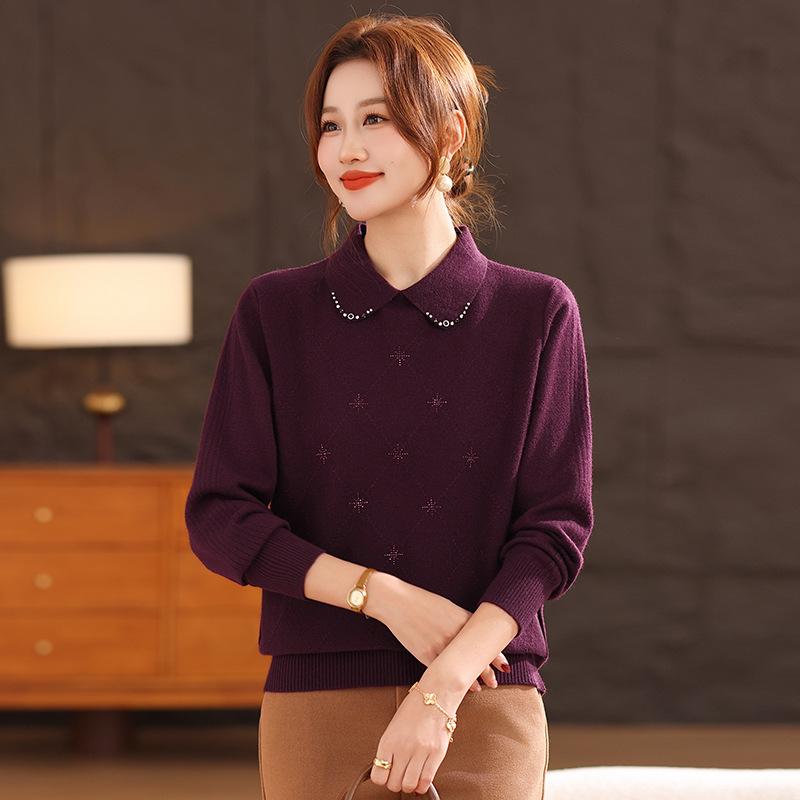 Stylish Doll Collar Sweater: Age-Defying, Light Luxury Lapel Top for Women (2026 Edition)