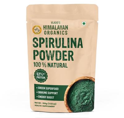 Vlados Spirulina Pulver 100g | Natürliches Superfood Reich an Protein, Vitaminen & Mineralstoffen für Männer & Frauen
