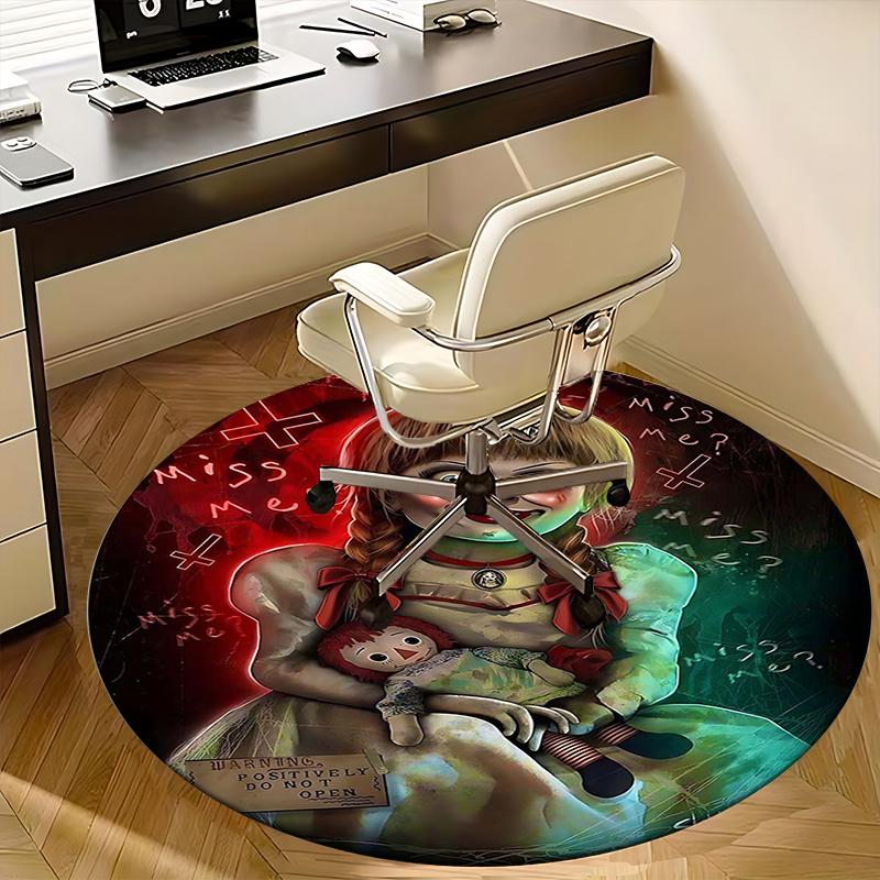 Annabelle,Horror Doll Chair mat Round Rug Office carpet, Non slip, Suitable for Living Rooms, Bedrooms,Decor1205885a