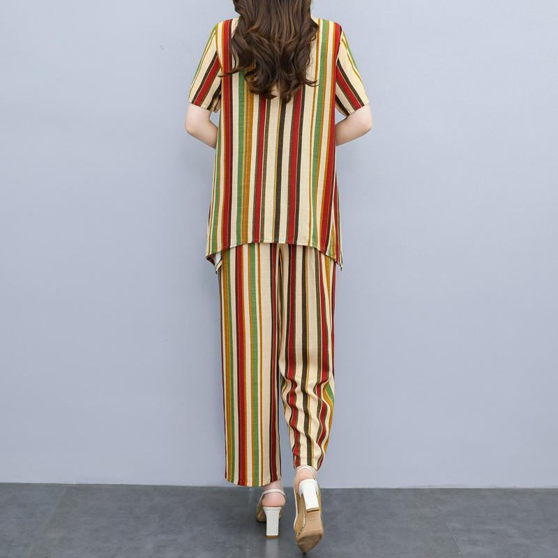 Sommer Damen 2-teiliges Set Übergröße Elegant Lässig Hosenanzüge Damenbekleidung