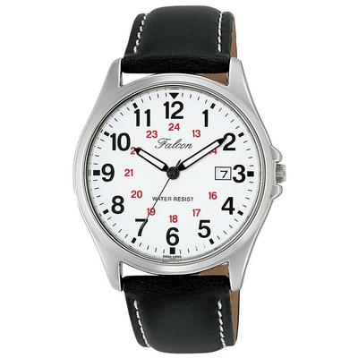 [Citizen Q&Q] Analog Watch Waterproof Date Leather Strap D026-304 Men's White