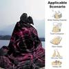 1pc Rose Printing Lightweight Flannel Blanket, Comfortable and Warm Blanket, for Camping Sofa Bed and Couch Office, Suitable for Gift Blanket