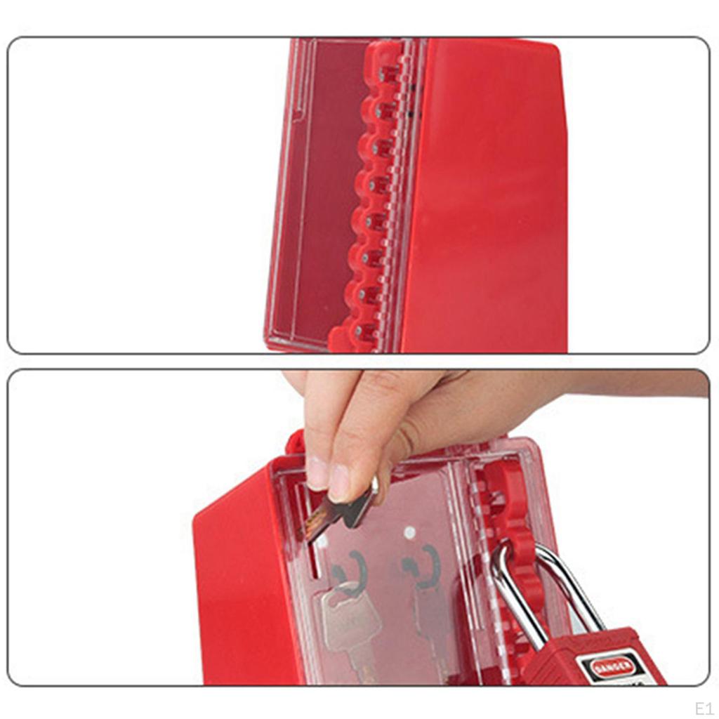 Lockout Lock Box Wall Mount Professional with Transparent Panel Storage Case Industrial Use Portable