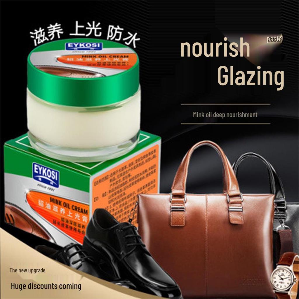 Mink Oil Leather Care: Waterproof Nourishing Polishing Wax for Jackets & Shoes