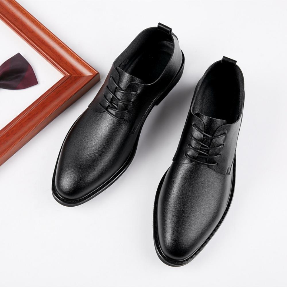Mens Leather Shoes Soft Sole Comfortable Business Casual Dress Shoes Youth Fashion Shoes