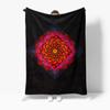 Irregular Geometric Pattern Blanket Abstract Red Floral Design Throw Blanket Home Decor Bed Sofa Cover Gift