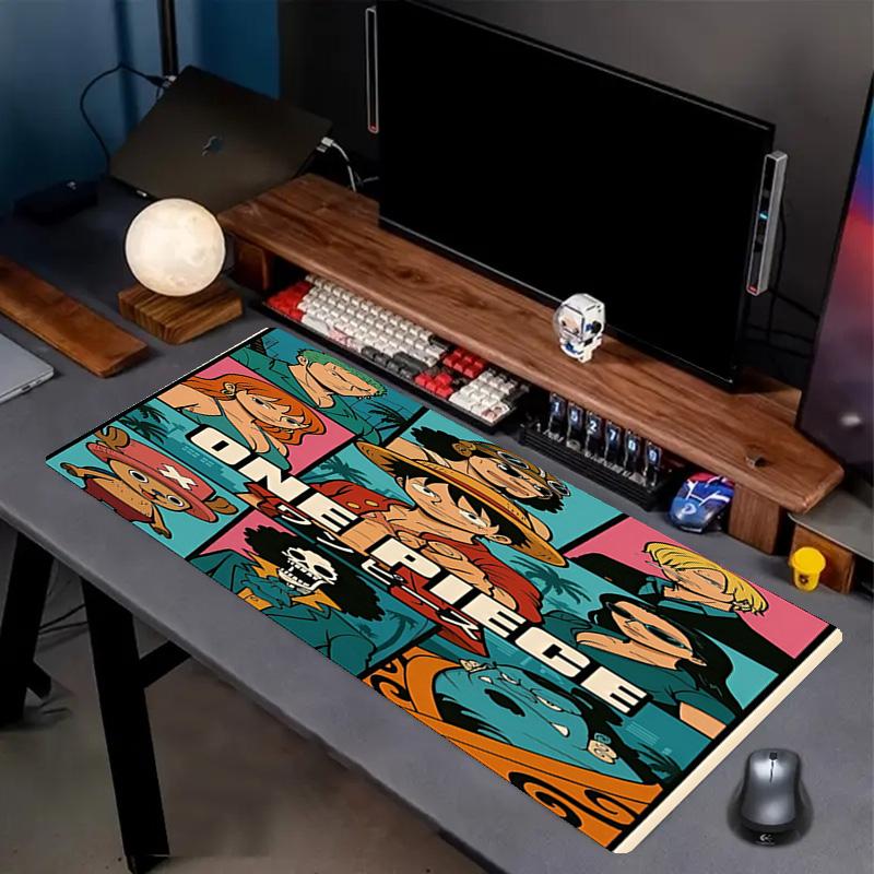 Tapis de Souris Imprimé One Piece, Tapis Antidérapant pour Clavier de Bureau, pour PC Portable Gaming Travail Utilisation Quotidienne, Cadeau Surprise Cool pour Festival