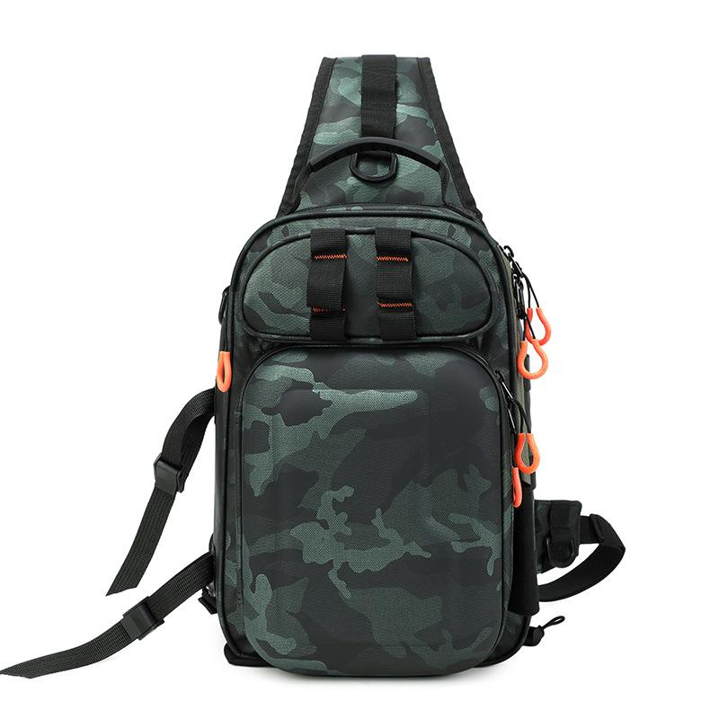 Tactical Fishing Climbing Chest Bag with Rod Holder Large Capacity Sports Training Hiking Hunting Cycling Sling Shoulder Bags