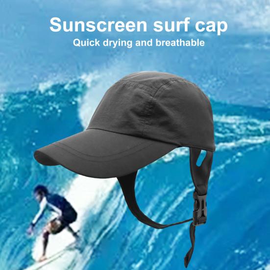 Unisex Sun Hat with Adjustable Buckle Solid Color Sun Protection Caps with Wide Brim Anti-UV Caps for Camping Hiking