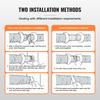 VEVOR Dryer Vent Hose, 203.2MM Insulated Flexible Duct 7.62M Long with 2 Duct Clamps