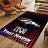 Denver Broncos Logo Customized Name Area Rug Suitable for Foyer Study room Decorate room Dining Room Anti-slip Rug Decorate Offices