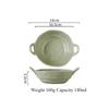 Ceramic Salad Bowl with Handle Binaural Bowl Irregular Ceramic Kitchen Soup Noodles Dessert Salad Bowl Heat-resistant Design 1PC