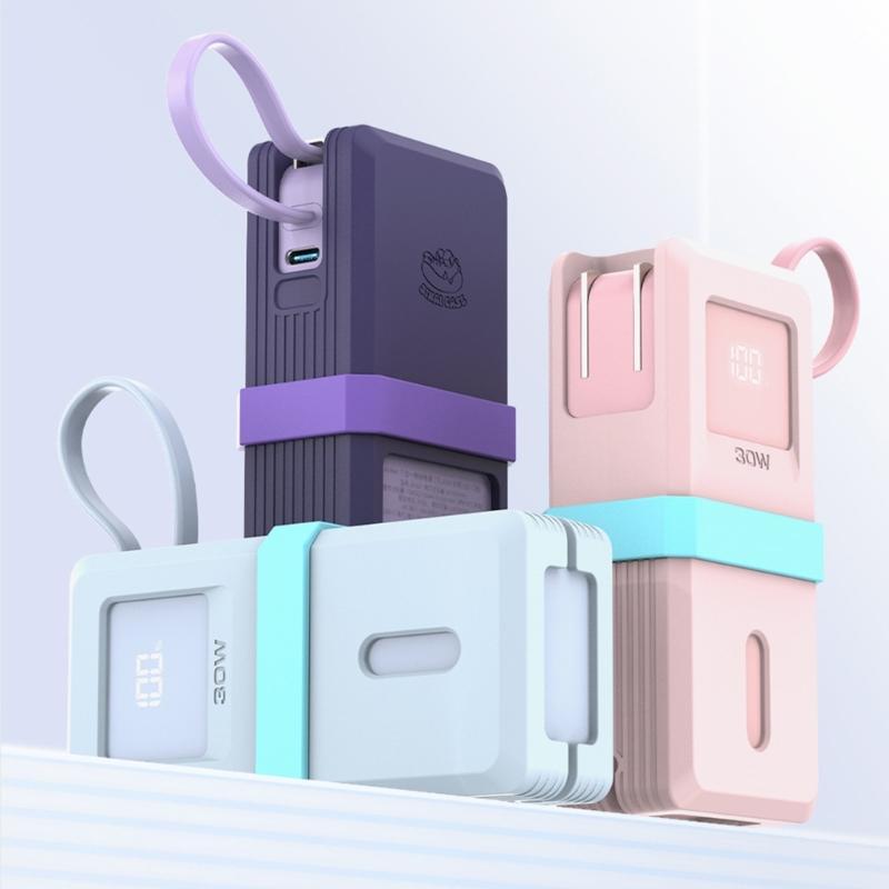 Shockproof Chargers Case Housing Universal Fit For Power Backup Nonslip Silicone Cover Easy Snap Installation Material