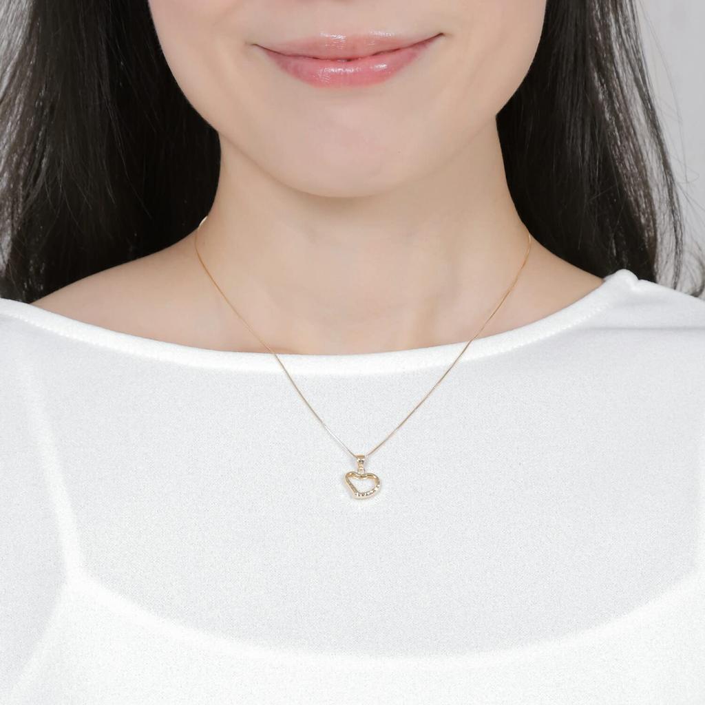 Goods 18K Gold Open Heart Pendant Top Head Charm [Happy Shop]
