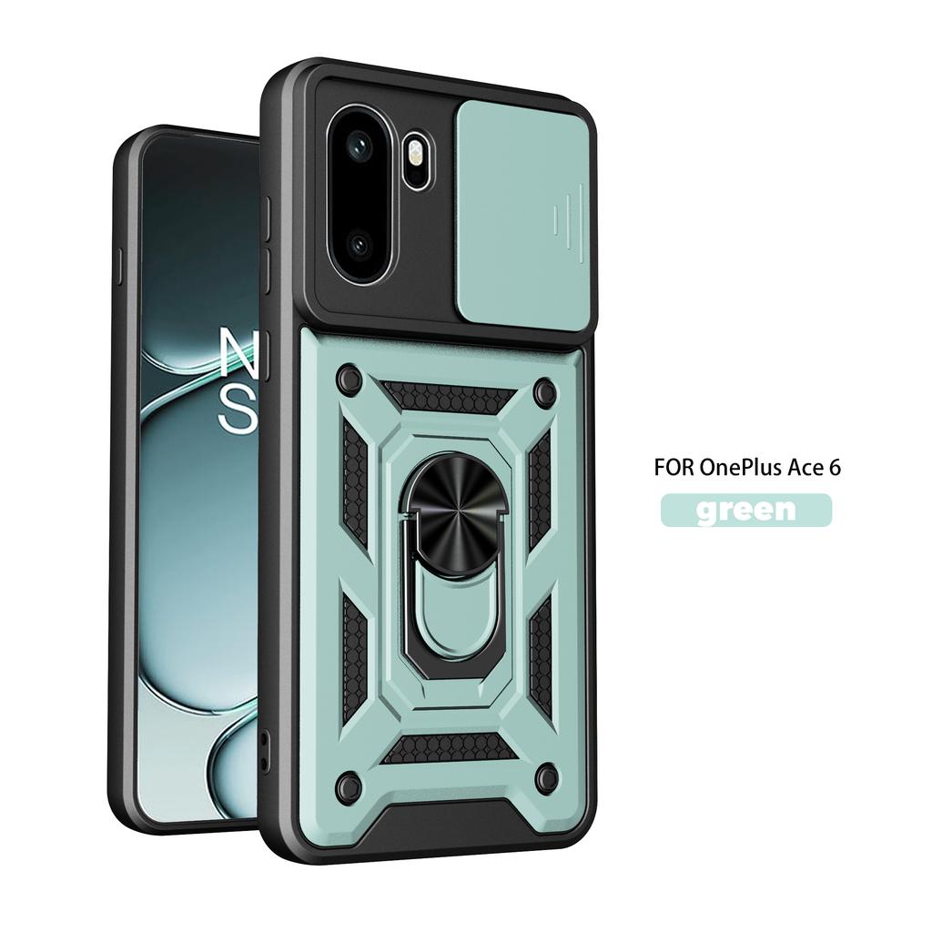 For OnePlus 15R Case OnePlus Ace6 Cover 1+ OnePlus Ace 6T Magnetic Ring Holder Armor Phone Case Slide Camera Protect Back Cover