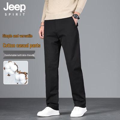 JEEP SPIRIT Men's Stretch Straight-Leg Casual & Business Pants