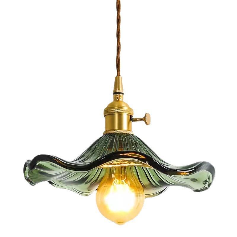 Home Simple LED Pendant Light Fixtures Bedroom Living Room Bar Colorful Glass Copper Hanging Lamp Edison Ceiling Pendant Lamp
