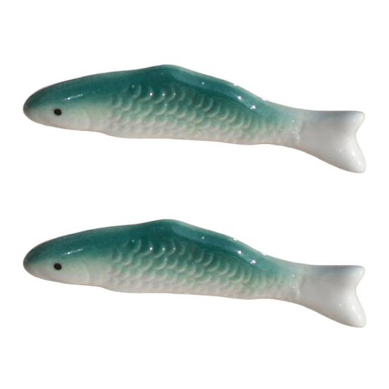 Chopstick Rest Ceramic Fish Shape Chopstick Holders Cute Spoon Fork Knife Rack for Home Kitchen Table Decoration