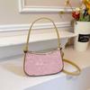 2025 Winter Womens PU Shell-shaped Crossbody Bag With Zip Stitched Detail Medium Size Daily Use