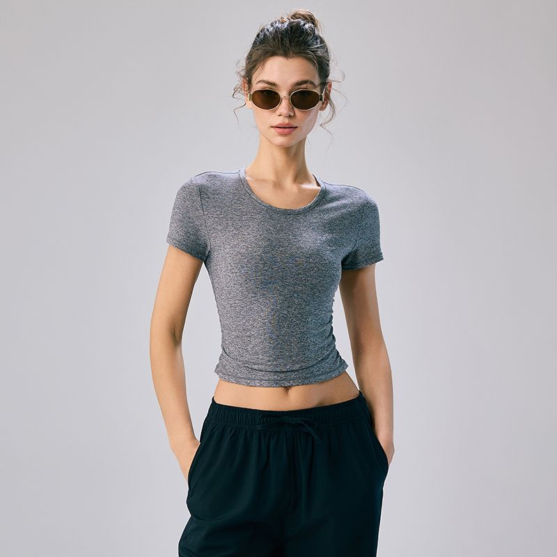 Mitaogirl Kendall Style Short Sleeve T-shirt Women Summer Quick-Drying Pilates Yoga Clothes Sports Top Running Fitness