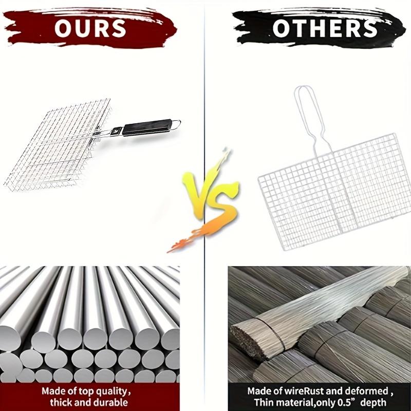 Folding Portable Outdoor Camping Stainless Steel BBQ Rack Grill Accessories for Outdoor Grill Campfire Cooking Equipment