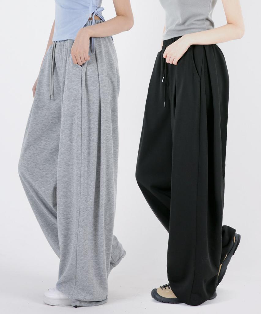 UMM Women'S Fit Important Tuck Point Wide String Pants 3 Colors