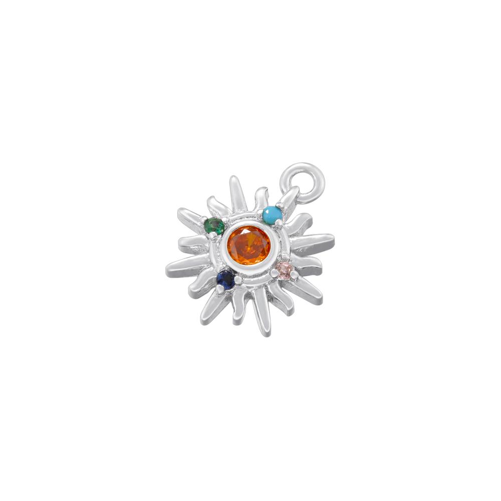 ZHUKOU For DIY Bracelet Necklace Brass Golden-plated Metal With CZ Zirconia Pendant Jewellery Handmade Accessories:VD1672-81