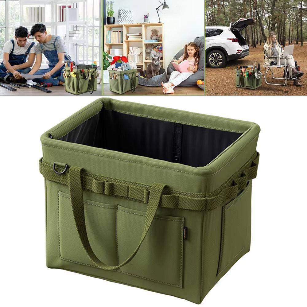 

Foldable Tool Folding Carrying Bag Large Capacity Camping Storage Tool Bag Outdoor зелёный