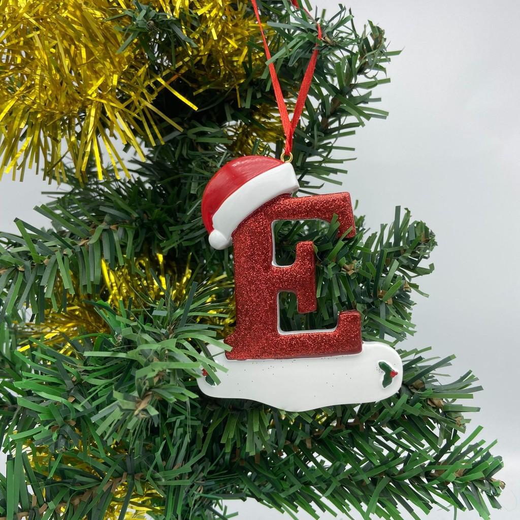 Chic 26 Letter Resin Alphabet Ornaments For Christmas Tree Unique Holiday Decor